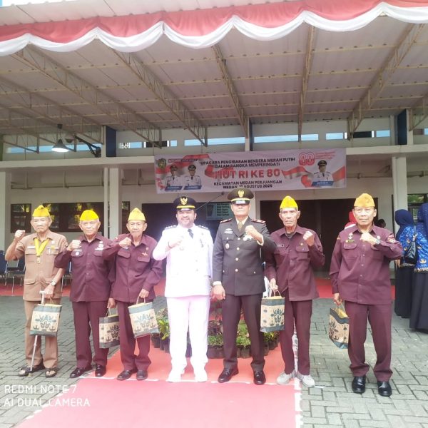 Danramil 0201-02/MT Hadiri Upacara HUT RI ke-80 di Kecamatan Medan Perjuangan