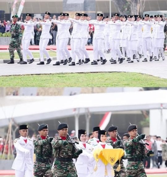 HUT ke-80 Kemerdekaan RI, Gubernur, Wagub, dan Sekdaprov Sumut Kompak Pakai Baju Adat