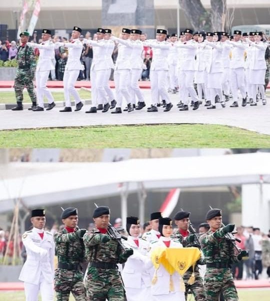 HUT ke-80 Kemerdekaan RI, Gubernur, Wagub, dan Sekdaprov Sumut Kompak Pakai Baju Adat