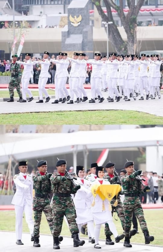 HUT ke-80 Kemerdekaan RI, Gubernur, Wagub, dan Sekdaprov Sumut Kompak Pakai Baju Adat