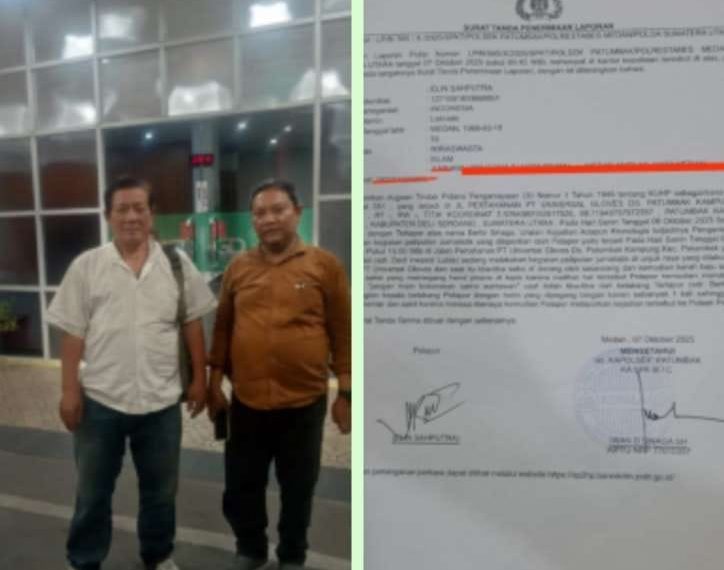 Wartawan Dianiaya Preman Melapor ke Polisi, diduga Suruhan PT Universal Gloves