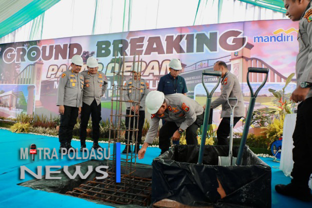 Kapolda Sumut Resmikan Pembangunan Pagar Depan Mapolda
