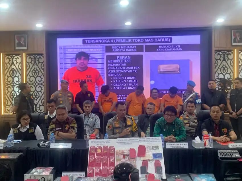 Polrestabes Medan Ungkap Kasus Pembakaran Rumah Hakim Di Medan