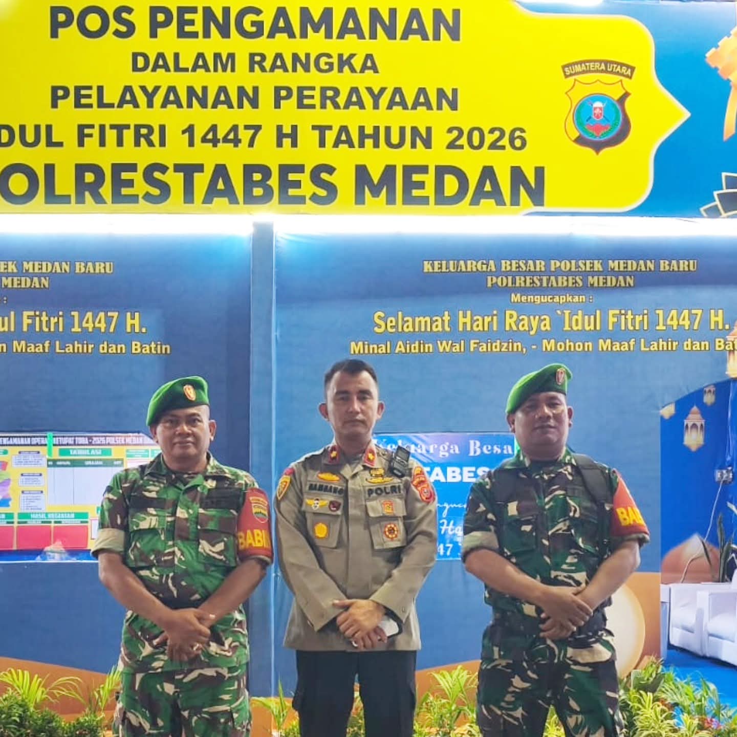 Babinsa Koramil 0201-05/MB Laksanakan Pengamanan POS PAM “OPS KETUPAT TOBA-2026”