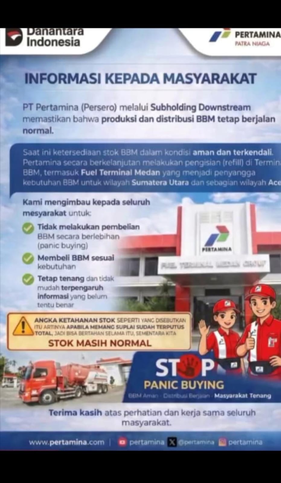 Pertamina Patra Niaga Regional Sumbagut Pastikan Ketersediaan Pasokan Energi Selama Ramadan dan Menjelang Idulfitri