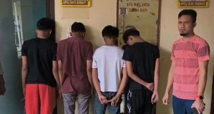 Unit Reskrim Polsek Medan Area Ringkus Gerombolan Remaja Diduga Pelaku Tawuran