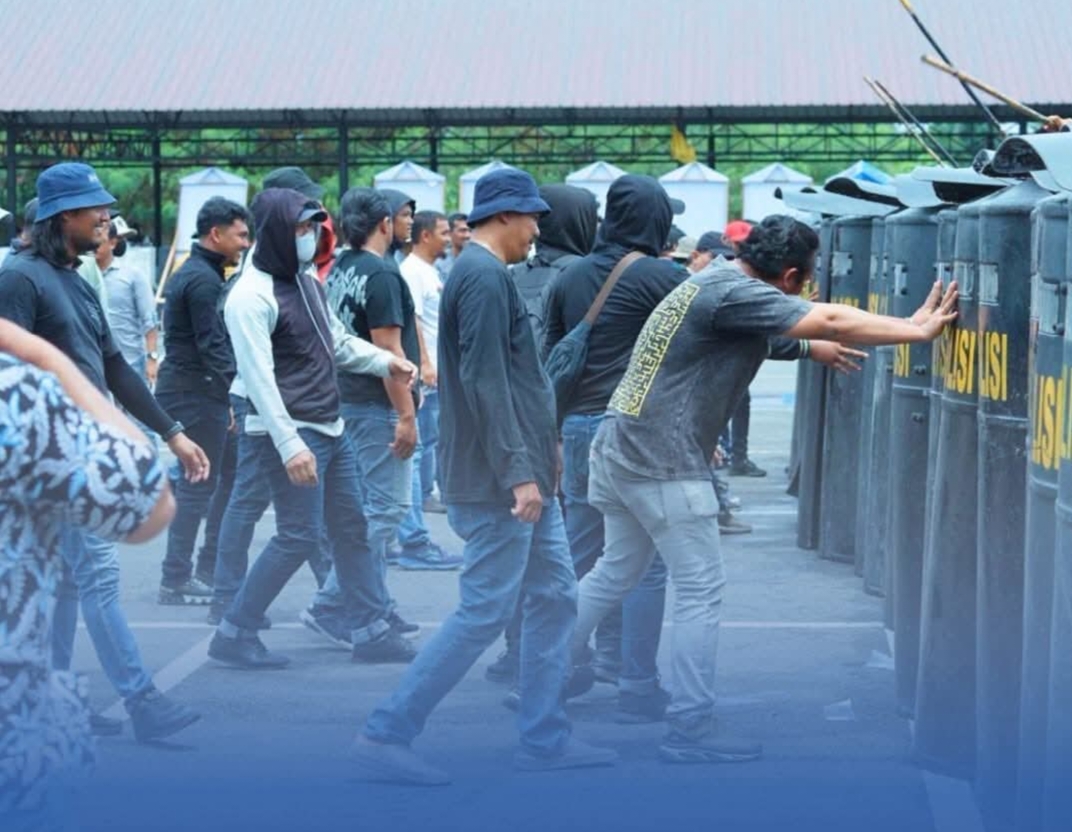 Brimob dan Polda Sumut Matangkan Simulasi Sispamkota Lewat Tactical Floor Game