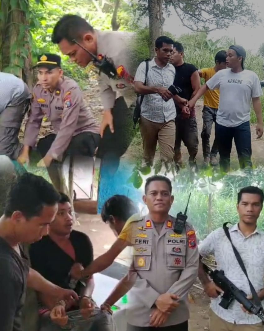 Polsek Medan Kota Gerebek Sarang Narkoba Di Brigjen Katamso,7 Orang Diamankan, 2 Barak Dibakar 